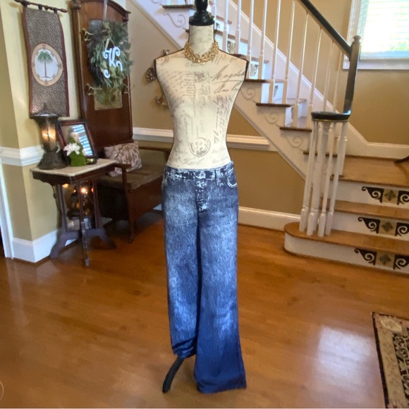 Zara flare leg faux denim soft jeans (NWOT’s) - Picture 1 of 6